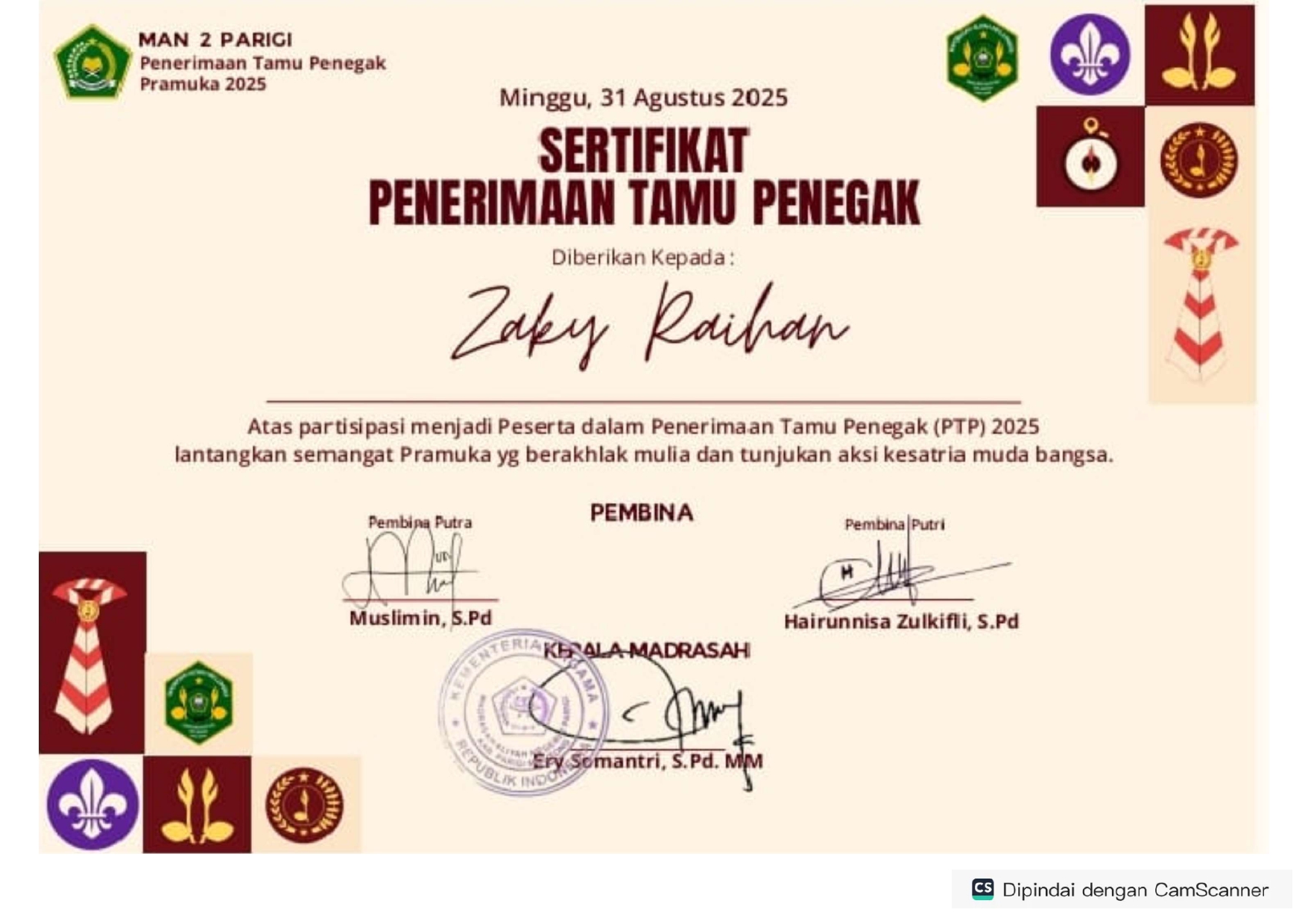 PENERIMAAN TAMU PENEGAK