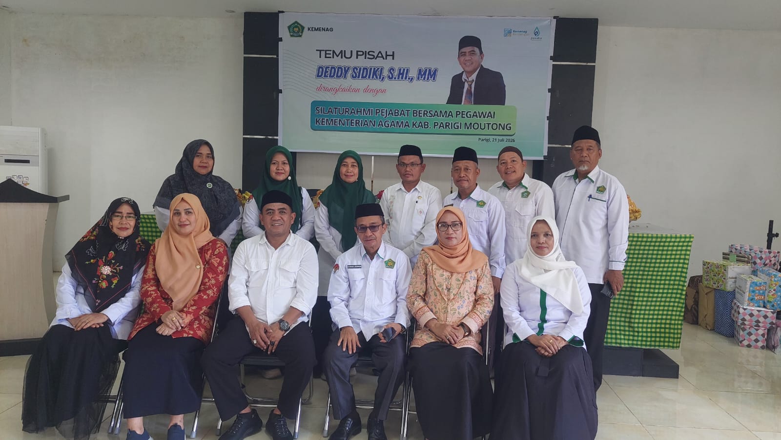 Silaturahmi dan Apresiasi Warnai Temu Pisah Kasubbag TU Kemenag Parigi Moutong