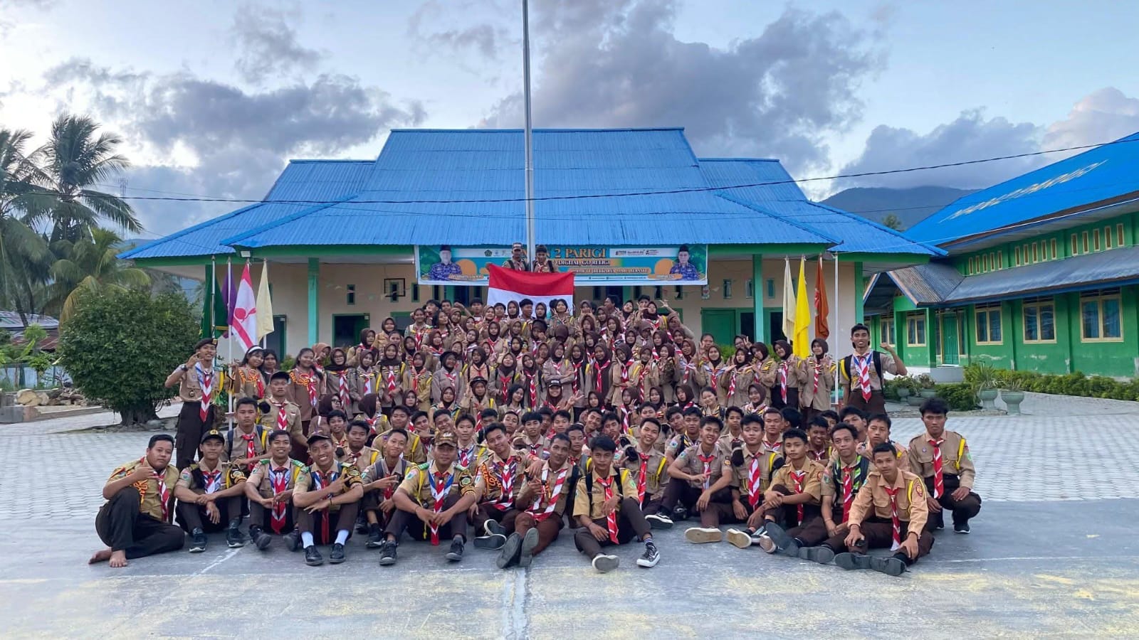 Latihan Gabungan Pramuka, MAN 2 Parigi Perkuat Keterampilan TKK dan Kolaborasi Antar Sekolah