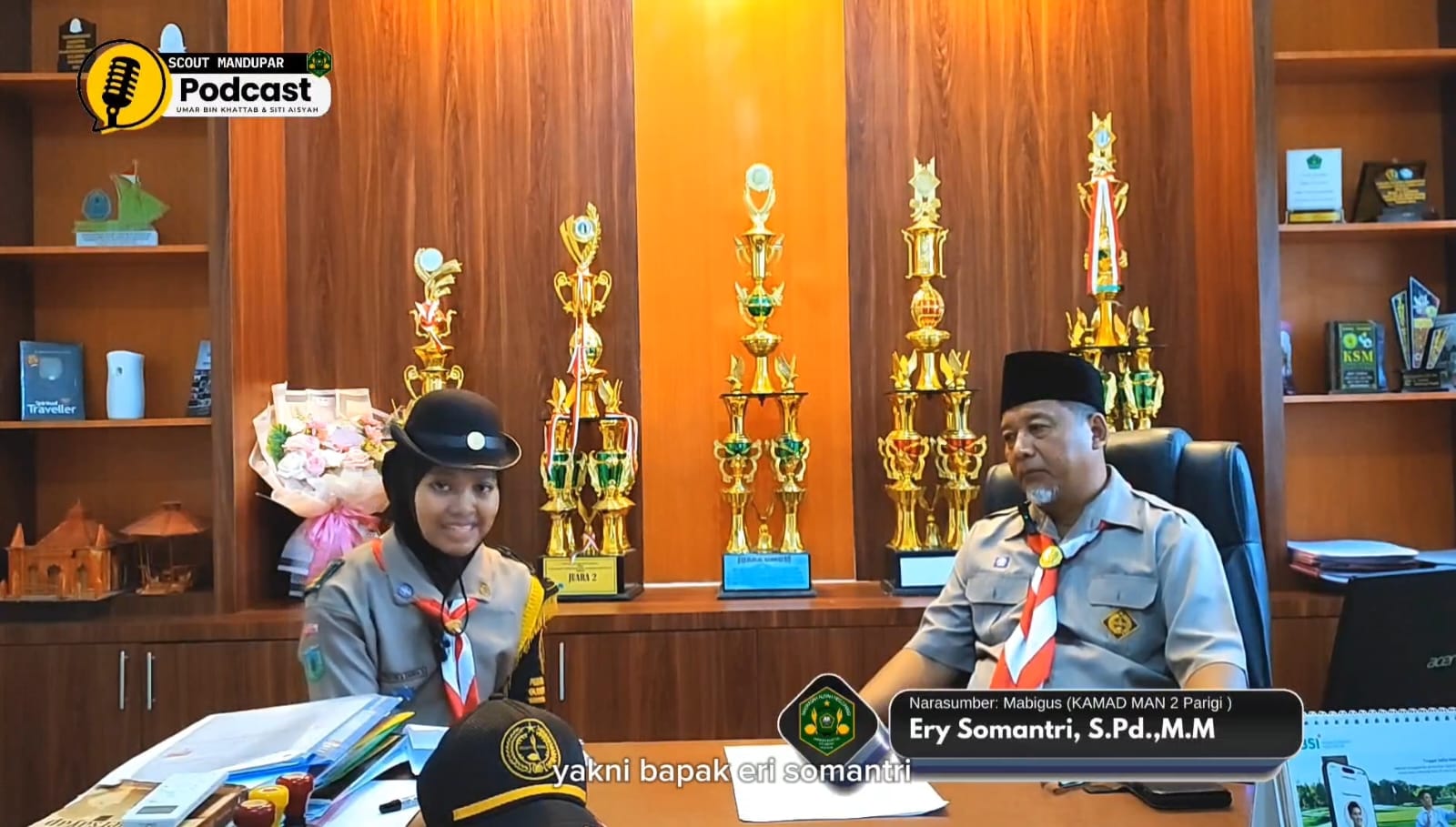 Pramuka MAN 2 Parigi Sukses Gelar Podcast Spesial Baden Powell Day