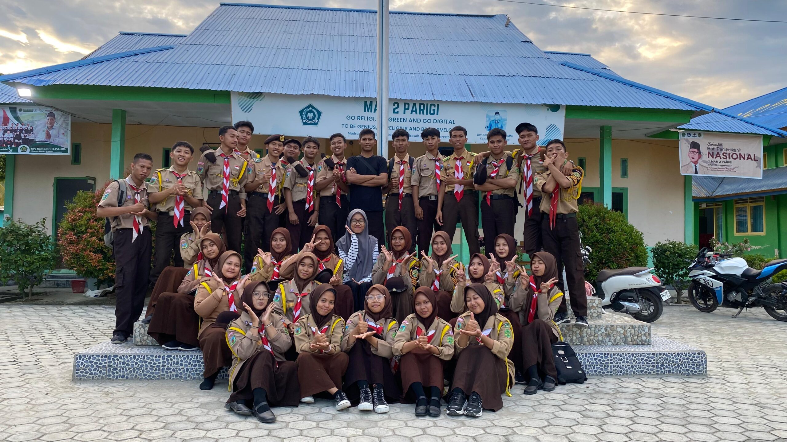 Latihan Rutin Pramuka MAN 2 Parigi Kembali di Gelar Setelah Libur Panjang