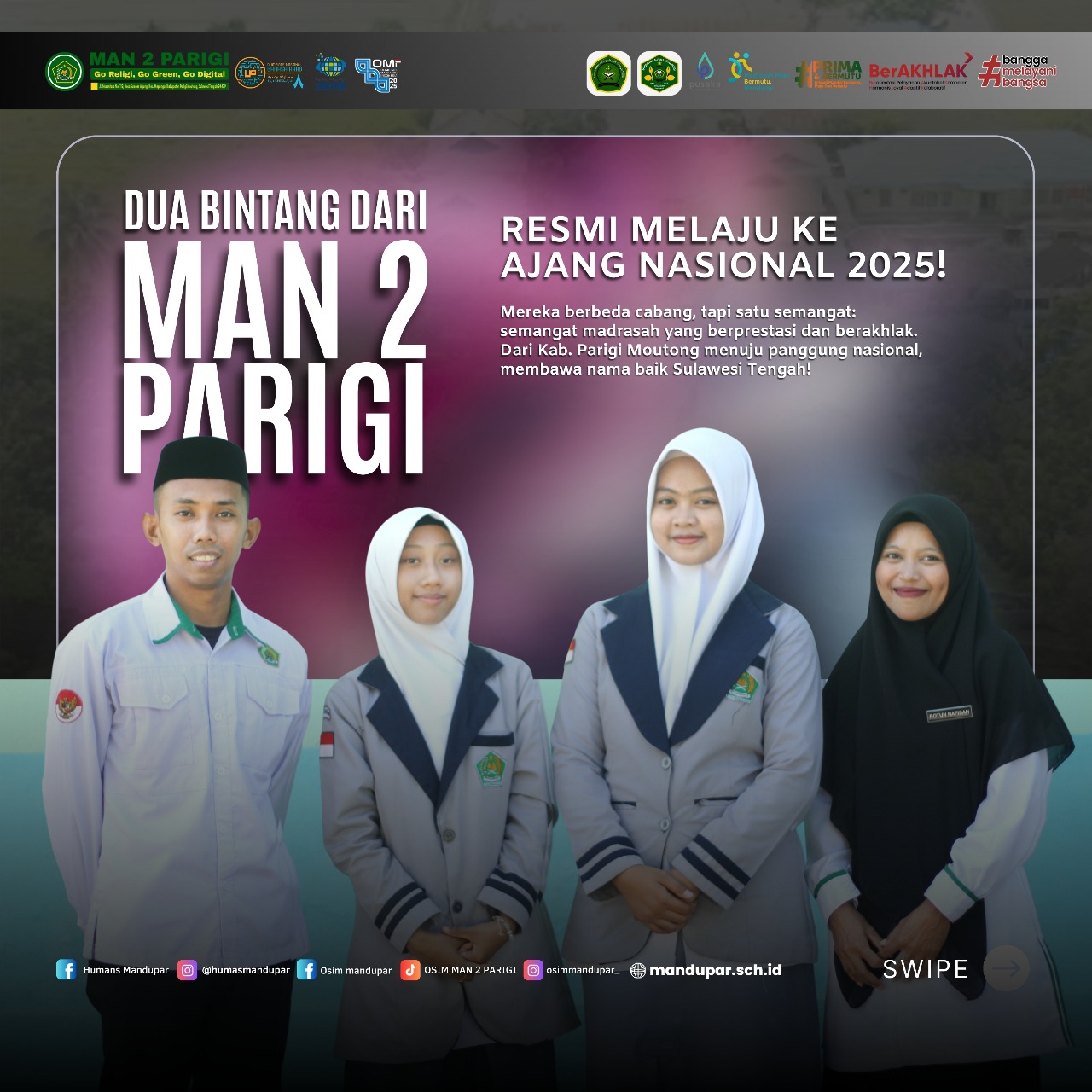 Langkah Bersejarah MAN 2 Parigi: Tembus Ajang Nasional OMI dan OBA 2025