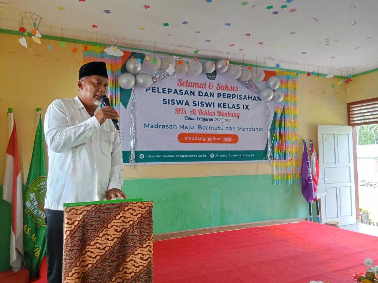MTs Al Ikhlas Moubang Lepas Siswa Kelas IX TA 2024/2025