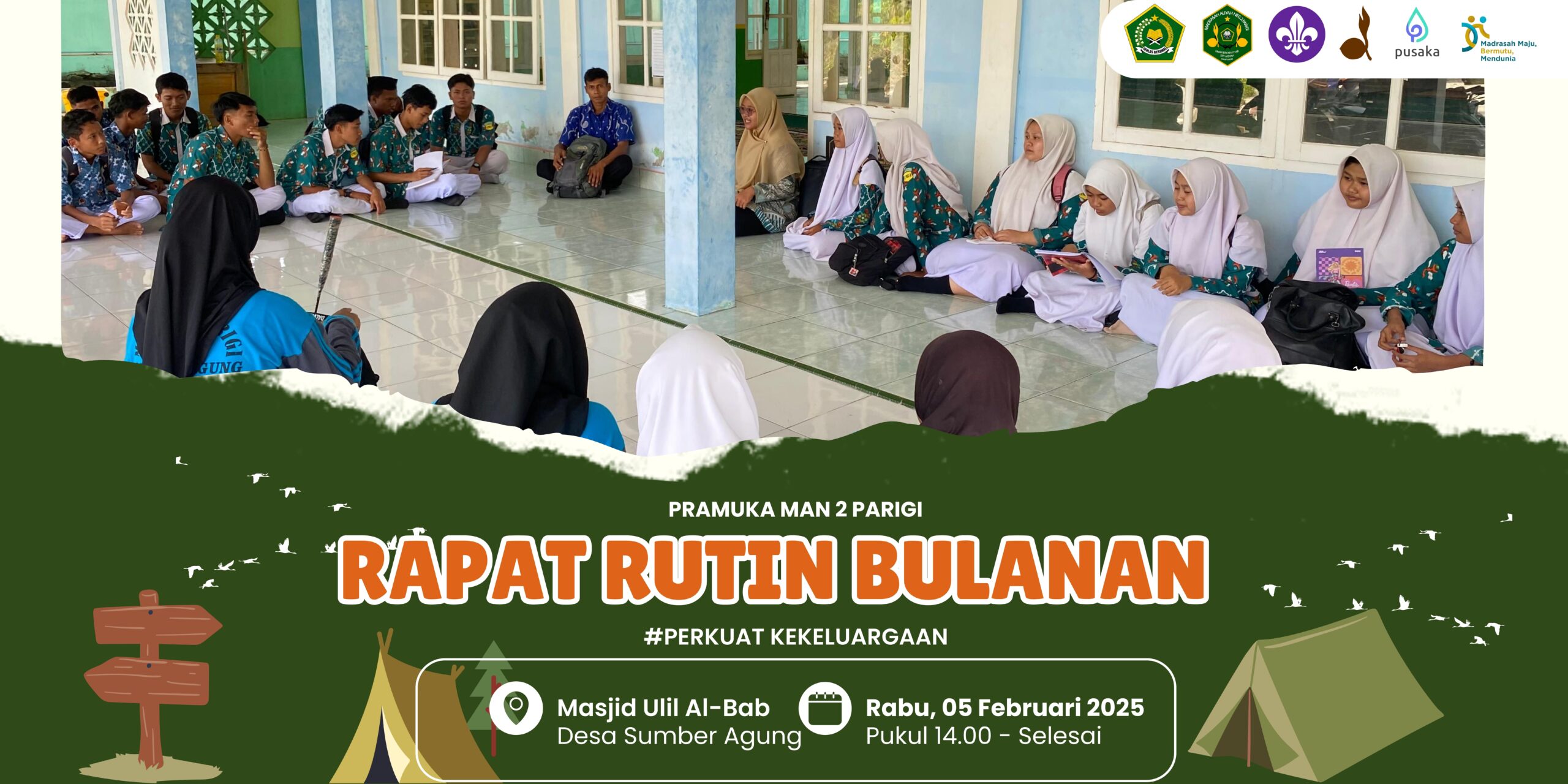 Rabu, 05 Februari 2025 - Pramuka MAN 2 Parigi Mengadakan Rapat Evaluasi Program Kerja Bulanan